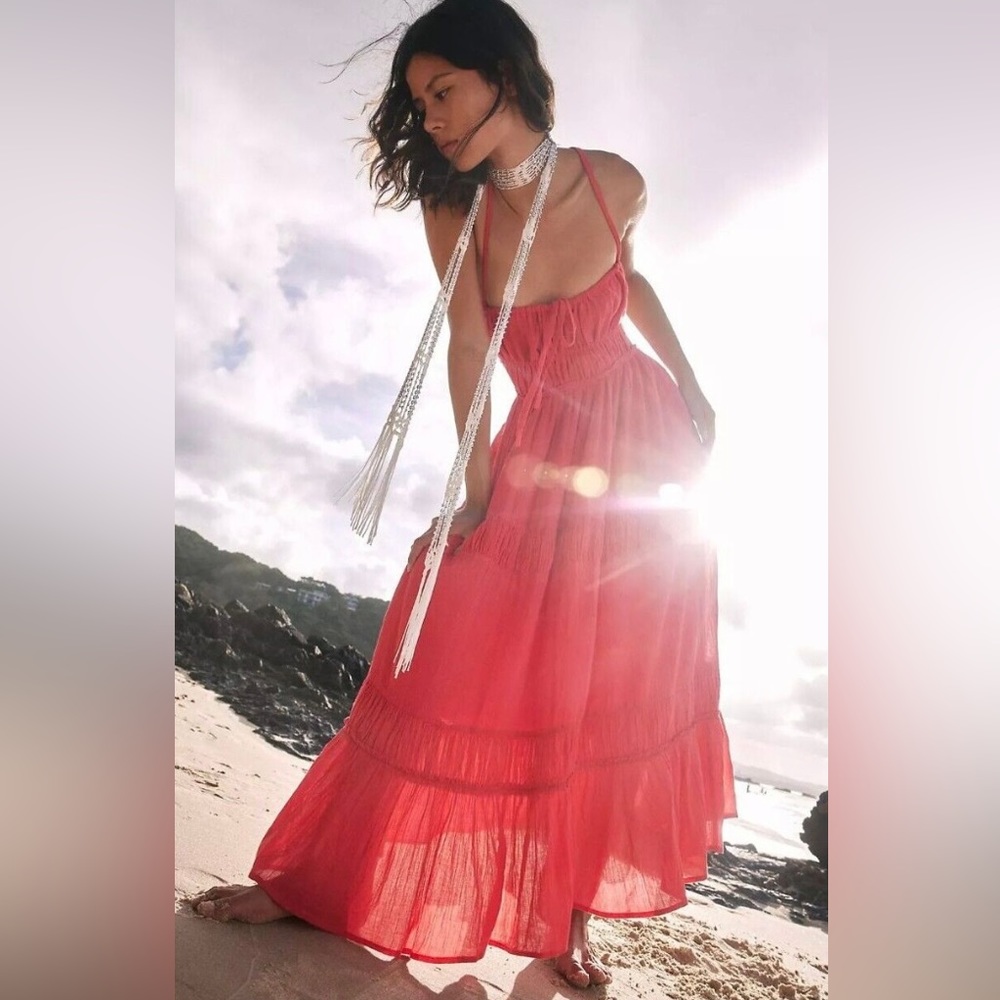 NWT Free People Taking Sides Maxi Dress - Talking Roses